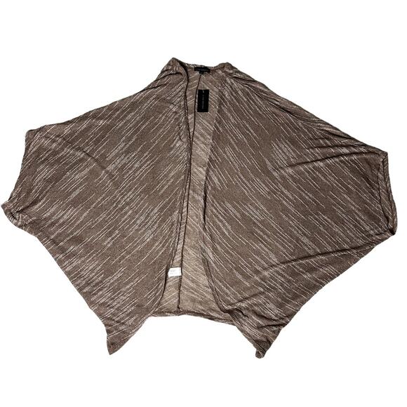 Lane Bryant NWT Women Plus Size 26/28 Bat Wing Open Front Brown Cream Cardigan - Picture 3 of 10